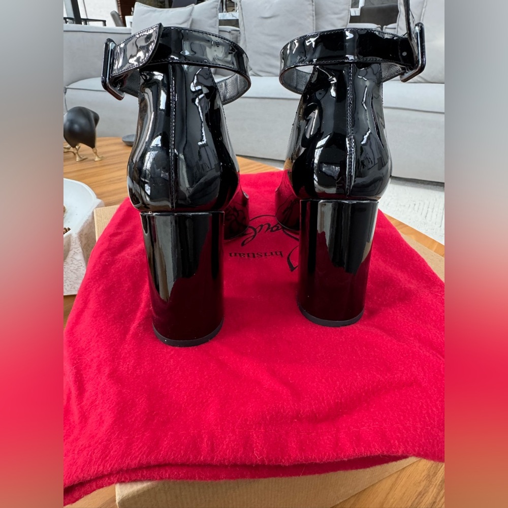 Christian Louboutin SOVAL 85 PATENT BK01 Black - Picture 9 of 12